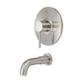 Pioneer Faucets Single Handle Tub Trim Set, Wallmount, Brushed Nickel T-4MT200-BN